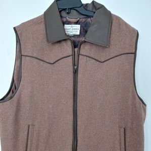 Cody James Wool Blend Western Style Tan Vest
